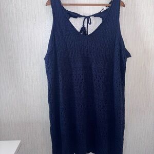 3/$15 Maurices Dark Blue Crochet Dress